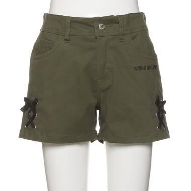 レースアップショートパンツ