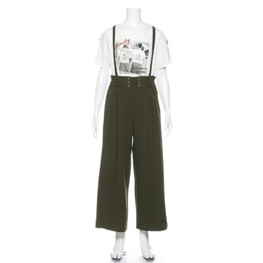 サスつきレースアップワイドパンツ