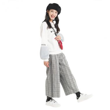 サイドラインワイドパンツ