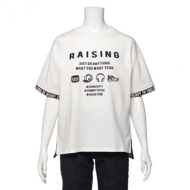 袖レイヤード風Tシャツ