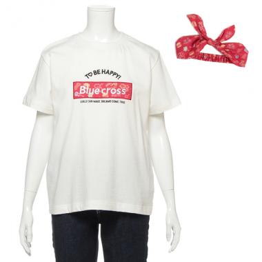 アロハ柄カチュームつきボックスロゴTシャツ