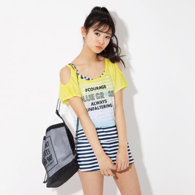ボダーコンビネゾン水着セット【SWIM】
