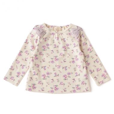 オーガニックコットン スムースbell flowerリボンTEE