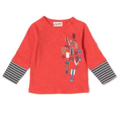 勲章プリントラグランTシャツ
