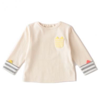 袖ねこ長袖Tシャツ