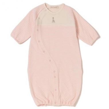 Sophie la girafe 前ヨークパイルボーダー2WAYオール