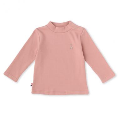 刺しゅう入りやわらかハイネックTシャツ