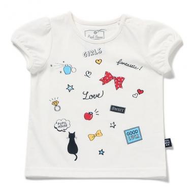 ガーリーモチーフパフスリーブTシャツ
