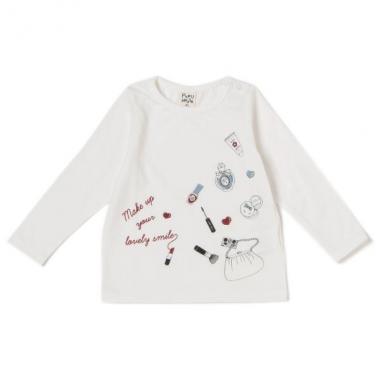 メイクアップコスメイラストTシャツ