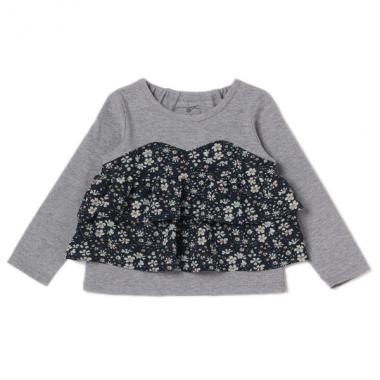 天竺×花柄Tシャツ