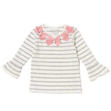 リボンボーダーTシャツ