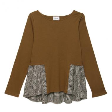 チェック切り替えTシャツ