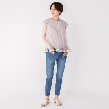 チュールドッキングTシャツ