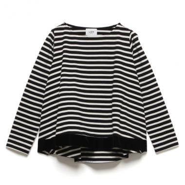 ペプラムボーダーTシャツ