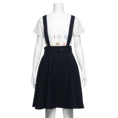 【トドラーサイズ向け】サスペンダーつきフレアスカート