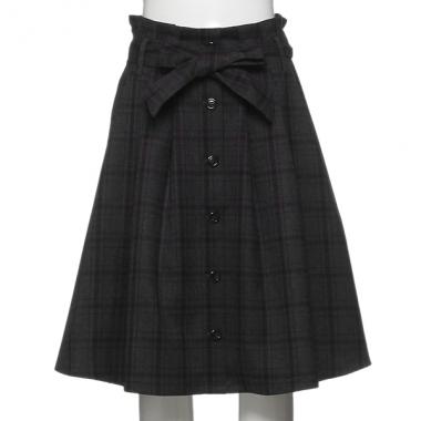 【トドラーサイズ向け】フロントボタンデザインミディ丈スカート