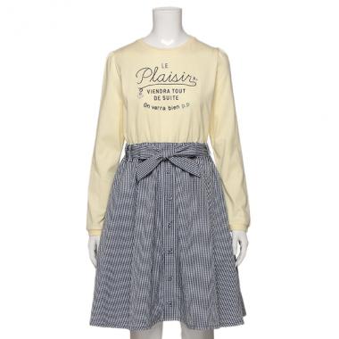 【トドラーサイズ向け】フロントボタンドッキングワンピース