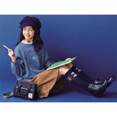 ミニリボンつきロゴ裏毛トレーナー