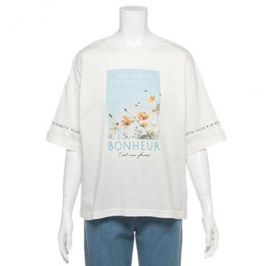 袖ラインフォトTシャツ