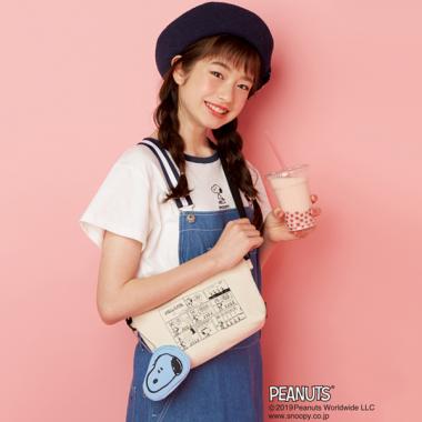 PEANUTSコラボ コミック柄ミニショルダーバッグ