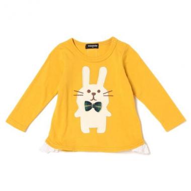 ウサギアップリケTシャツ