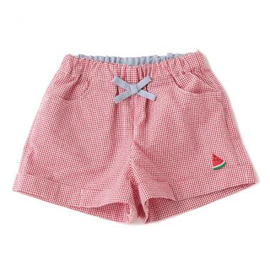 スイカ刺しゅう四分丈パンツ