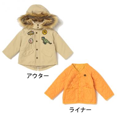 ライナーつきワッペンモッズコート