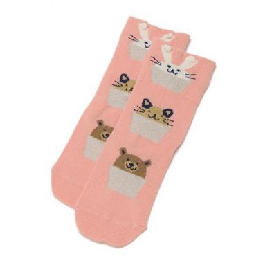 動物カップケーキクルーソックス