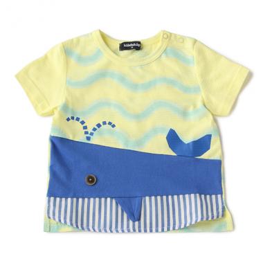 裾クジラ切替Tシャツ