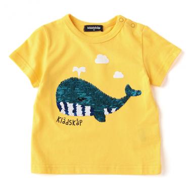くじらスパンコールTシャツ