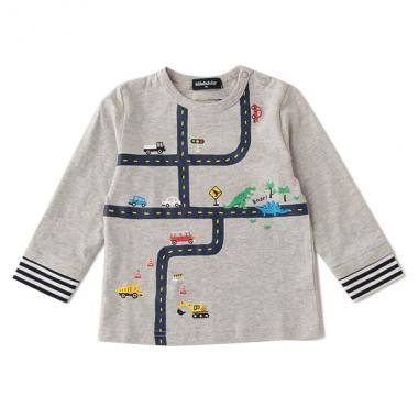 車道路プリントTシャツ