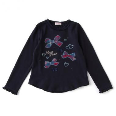チェックリボンTシャツ