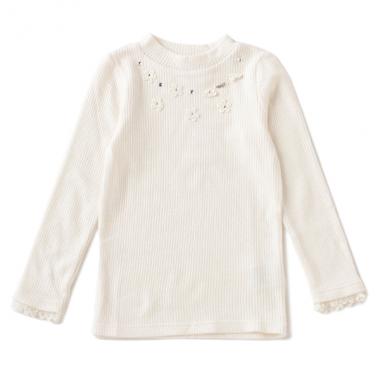 WARM 花モチーフタートルネックTシャツ