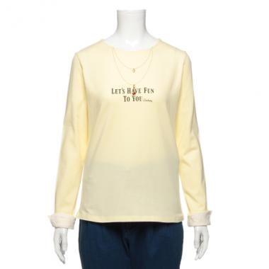 ネックレストロンプルイユTシャツ