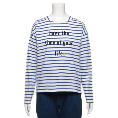 ボーダーロゴTシャツ