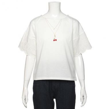ネックレストロンプルイユTシャツ