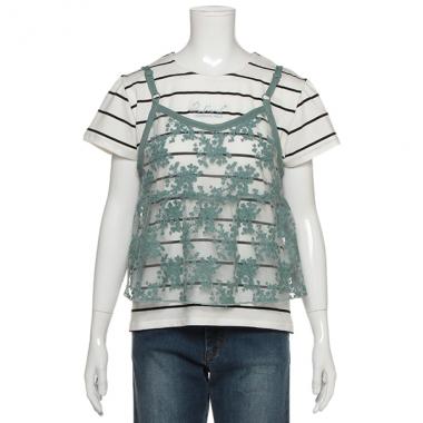 サアヤコラボ レースキャミセットTシャツ