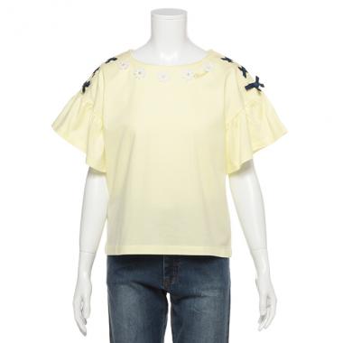 肩レースアップゆるTシャツ
