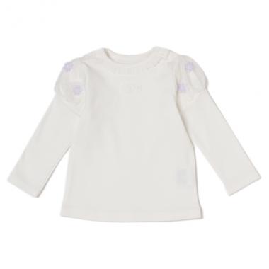 肩チュールお花Tシャツ