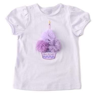 チュールカップケーキプリントTシャツ