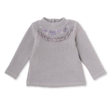 お花刺しゅうニットソーインナーTシャツ