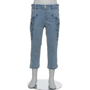七分丈刺しゅうパンツ