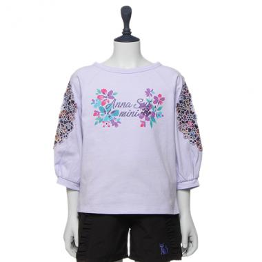 肩開き風七分袖Tシャツ