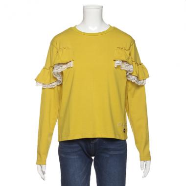 ベア天竺肩フリルTシャツ