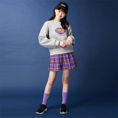 チェック柄プリーツスカパン
