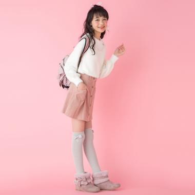 サスペンダーつきスカート
