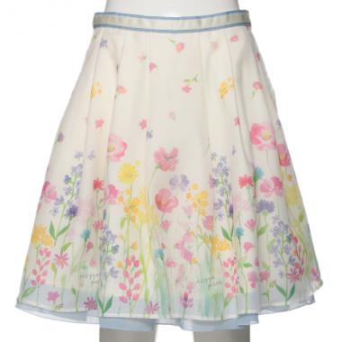 花柄シフォンスカート