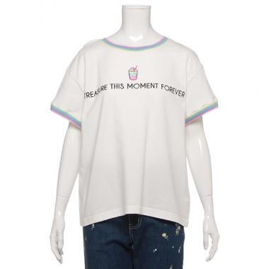 レインボーリブTシャツ