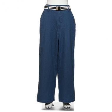 ガチャベルトつきデニムワイドパンツ