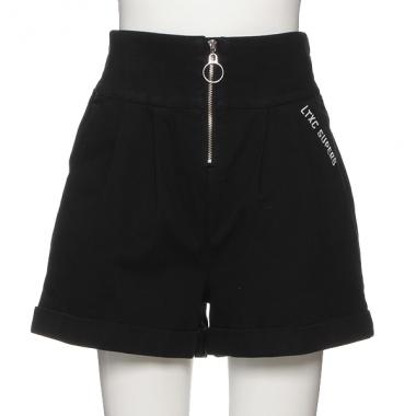 ジップロゴツイルショートパンツ